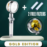 360° Rotating Water-Saving Shower Head with Built-in Fan