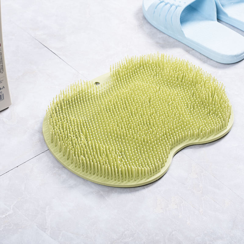 Massage Bath Brush & Non-Slip Bath Mat Set,