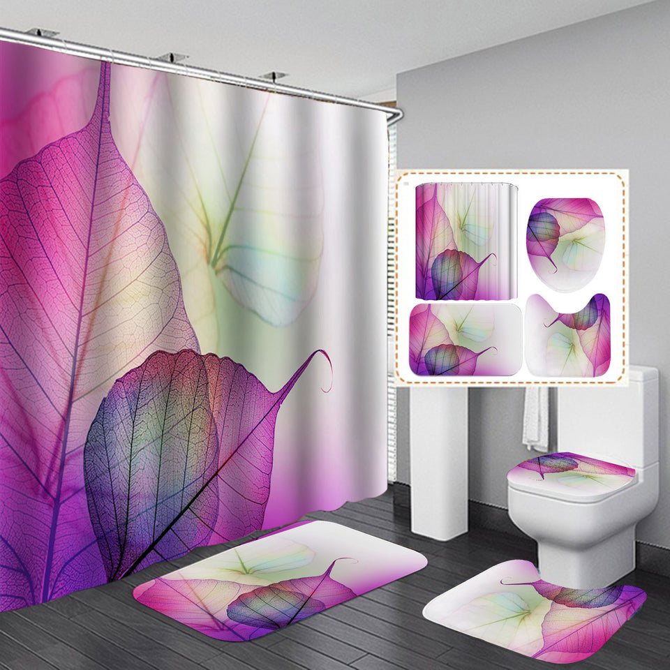 3D Geometric Shower Curtain Set,