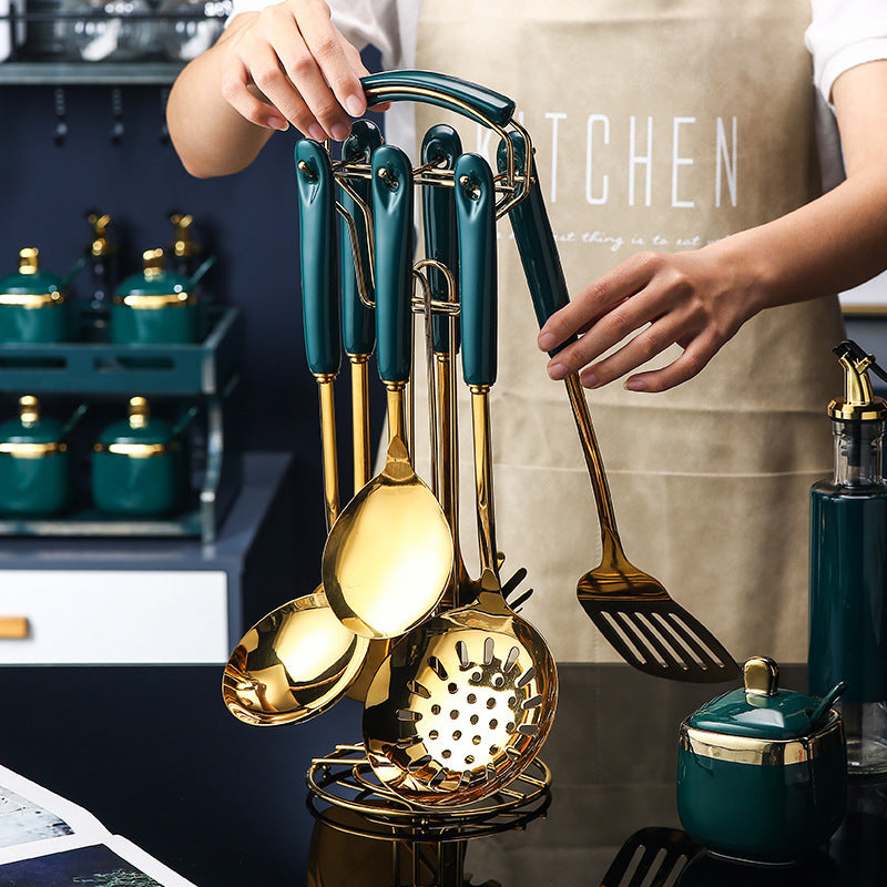 7 PCS Stainless Steel &amp; Silicone Kitchen Utensil Set