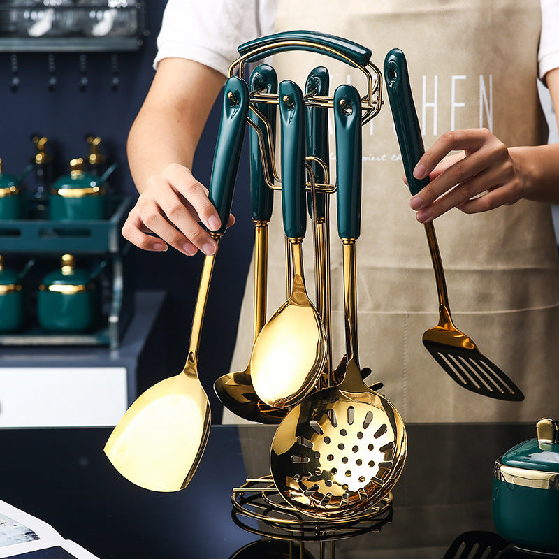 7 PCS Stainless Steel &amp; Silicone Kitchen Utensil Set