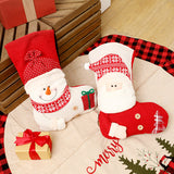 Large Red and White Knitted Christmas Stocking