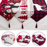 Christmas Decorations Electric Embroidered Knitted Cloth Table Runner
