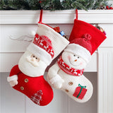 Large Red and White Knitted Christmas Stocking