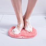 Massage Bath Brush & Non-Slip Bath Mat Set,