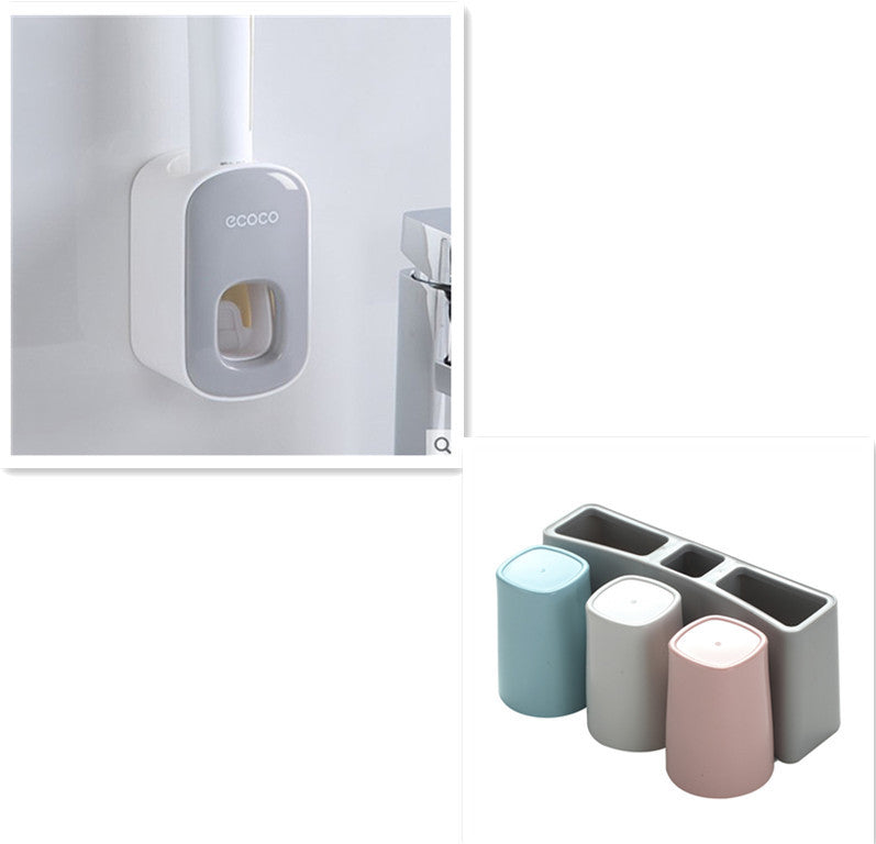Wall-Mounted Automatic Toothpaste Dispenser Set,