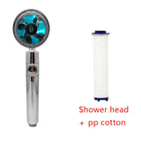 360° Rotating Water-Saving Shower Head with Built-in Fan