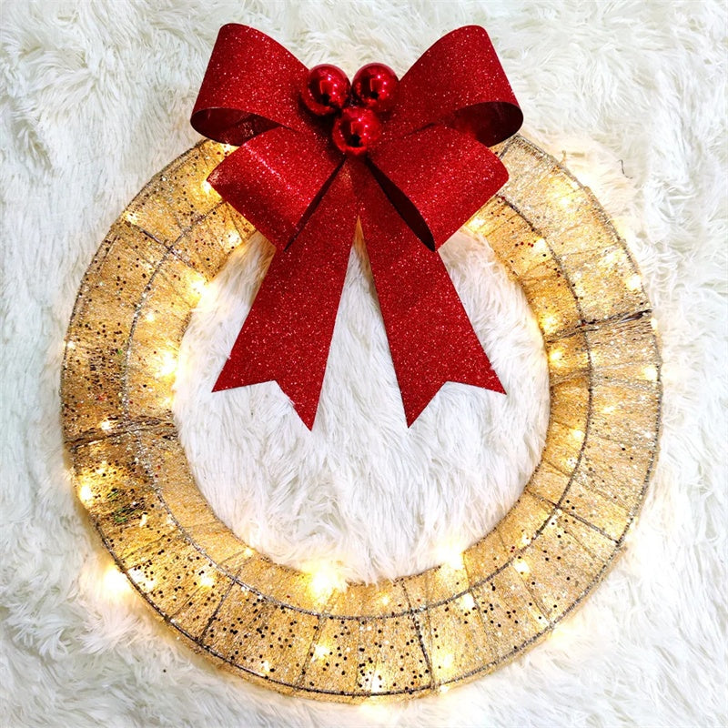 50CM Luminous LED Christmas Garland Wreath