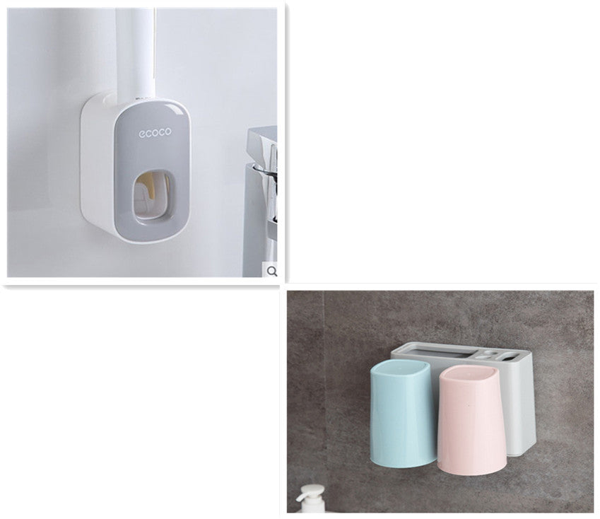 Wall-Mounted Automatic Toothpaste Dispenser Set,