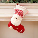 Large Red and White Knitted Christmas Stocking