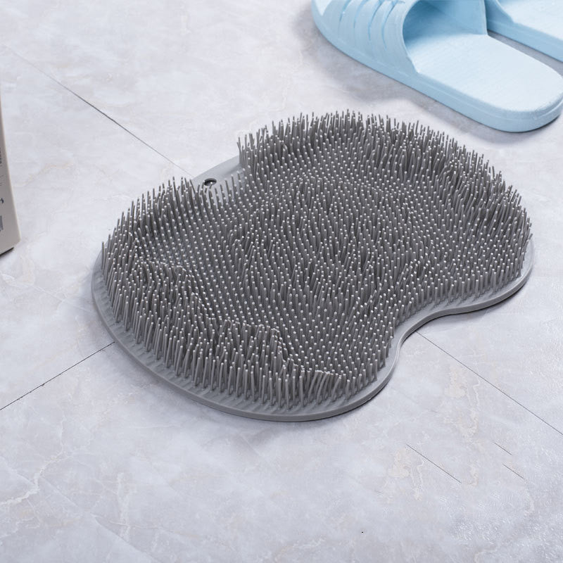 Massage Bath Brush & Non-Slip Bath Mat Set,