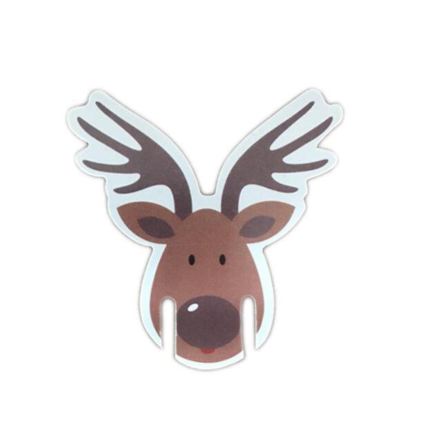 10-Piece Red Paper Christmas Hat Wine Glass and Champagne Cup Cards Set