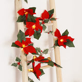LED First-Grade Christmas Lights featuring red flowers and red fruits,