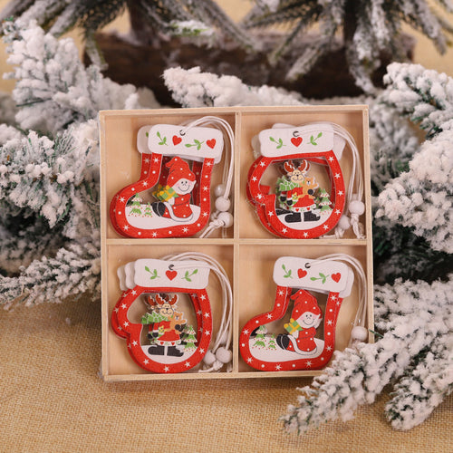 Christmas Snowflakes Wooden Pendants