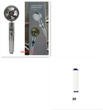 360° Rotating Water-Saving Shower Head with Built-in Fan