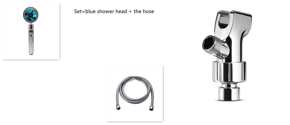360° Rotating Water-Saving Shower Head with Built-in Fan