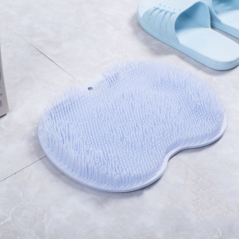 Massage Bath Brush & Non-Slip Bath Mat Set,