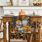 Linen Thanksgiving Table Cloth Vintage Pumpkin Table Cloth Dining Table Decoration Thermal Insulation Non Slip Table Flag