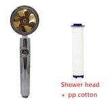 360° Rotating Water-Saving Shower Head with Built-in Fan