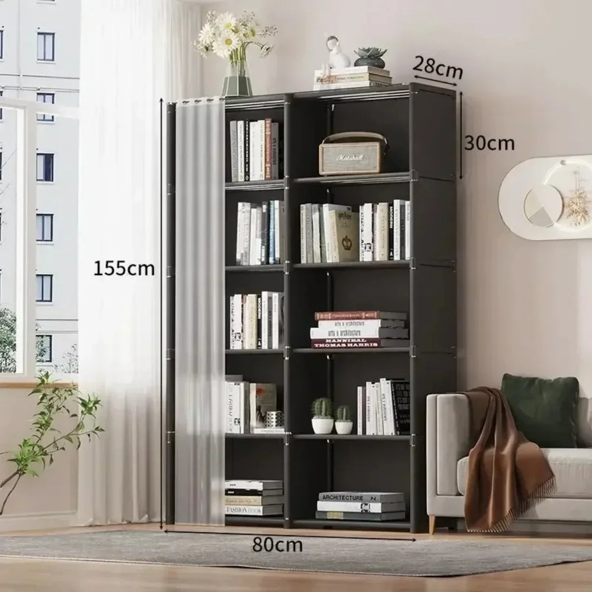 6/5 Layers Dustproof Wardrobe and Bookshelf,