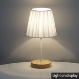 Wooden USB Powered Nightstand Lamp