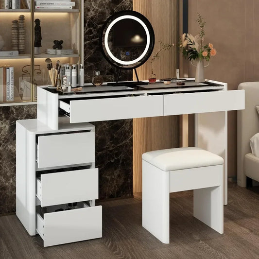 Makeup Vanity Desk Set with Lighted Mirror