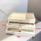 Velvet Acrylic Jewelry Organizer With 3 Drawers