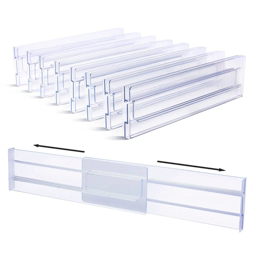 8-Pack Adjustable Drawer Dividers Set