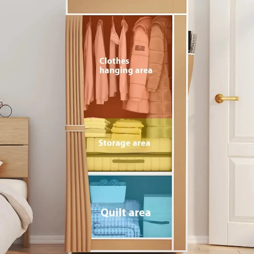 Multi-Layer Minimalist Floor Mounted Wardrobe