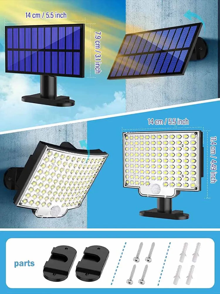 106-LED Solar Light Outdoor Floodlight,