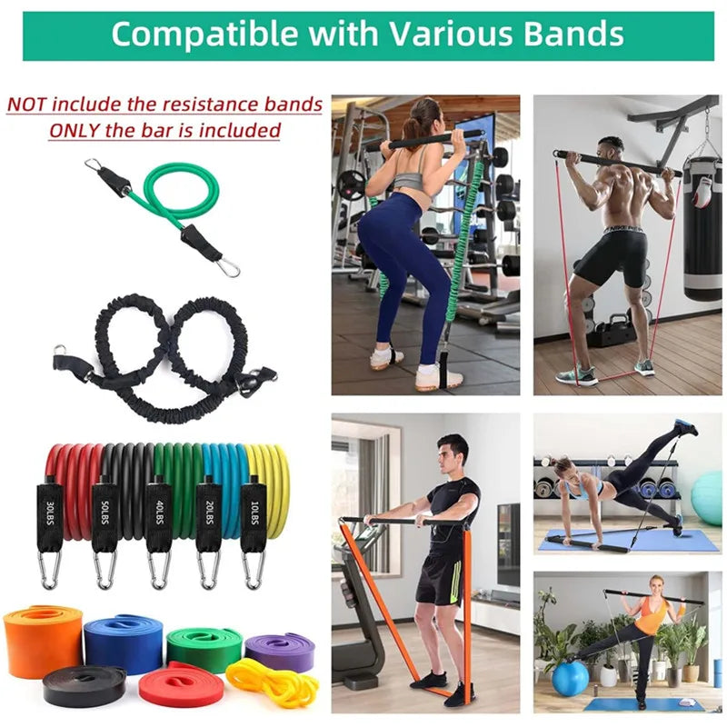 Multi-Functional Portable Weighted Exercise Pilates Bar