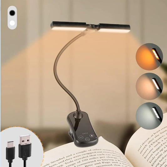 Dual Heads 14 LED Touch Control Reading Light