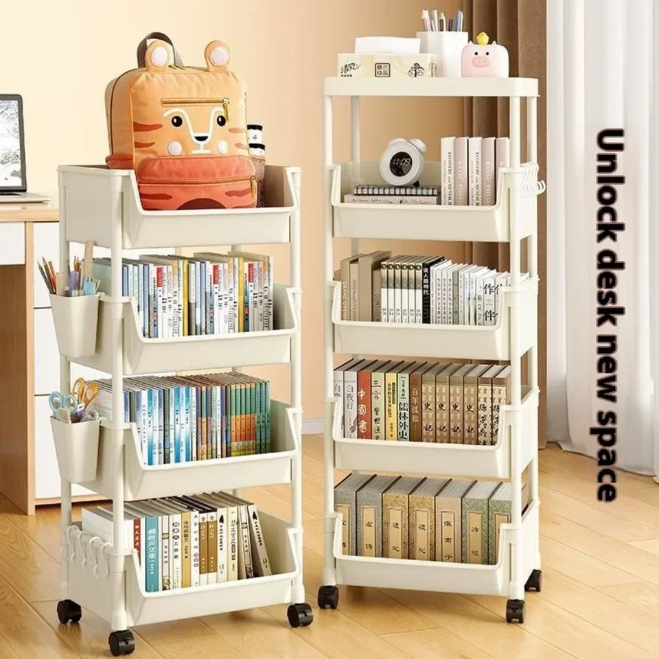 3/4/5 Tier Rolling Cart Cabinet,