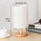 Wooden Desk Lamp Bedside Night Light with Cylinder Lamp