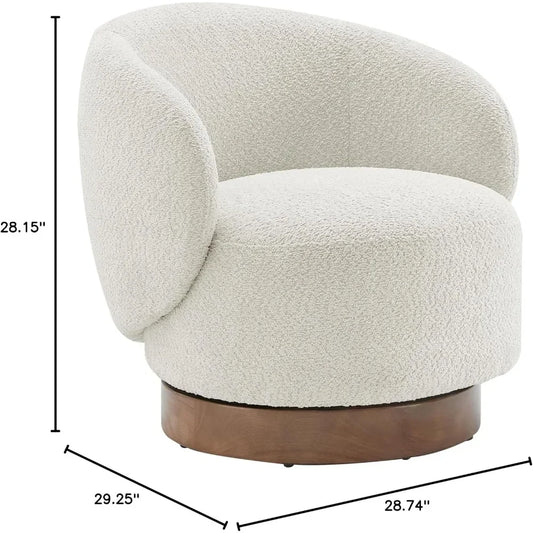 Upholstered Performance Modern Round Barrel Armchair