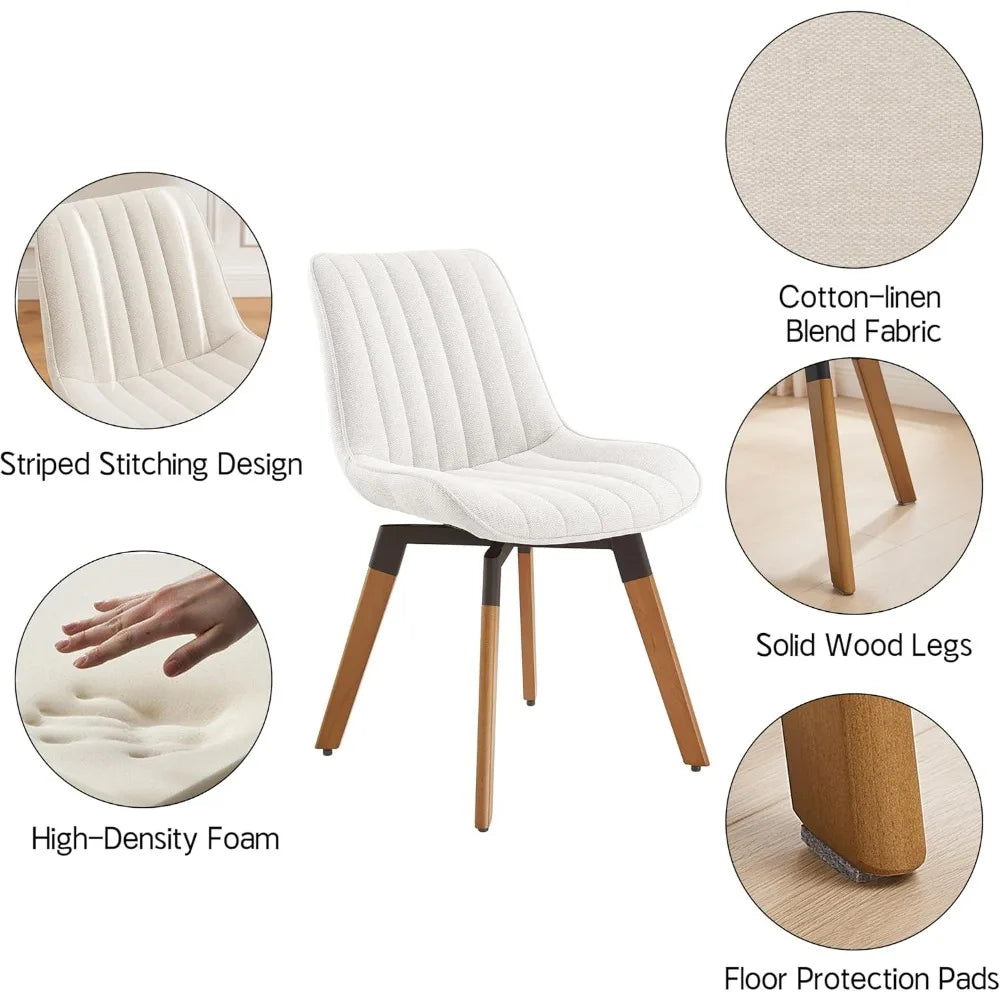 Fabric Upholstered Armless Side Chairs