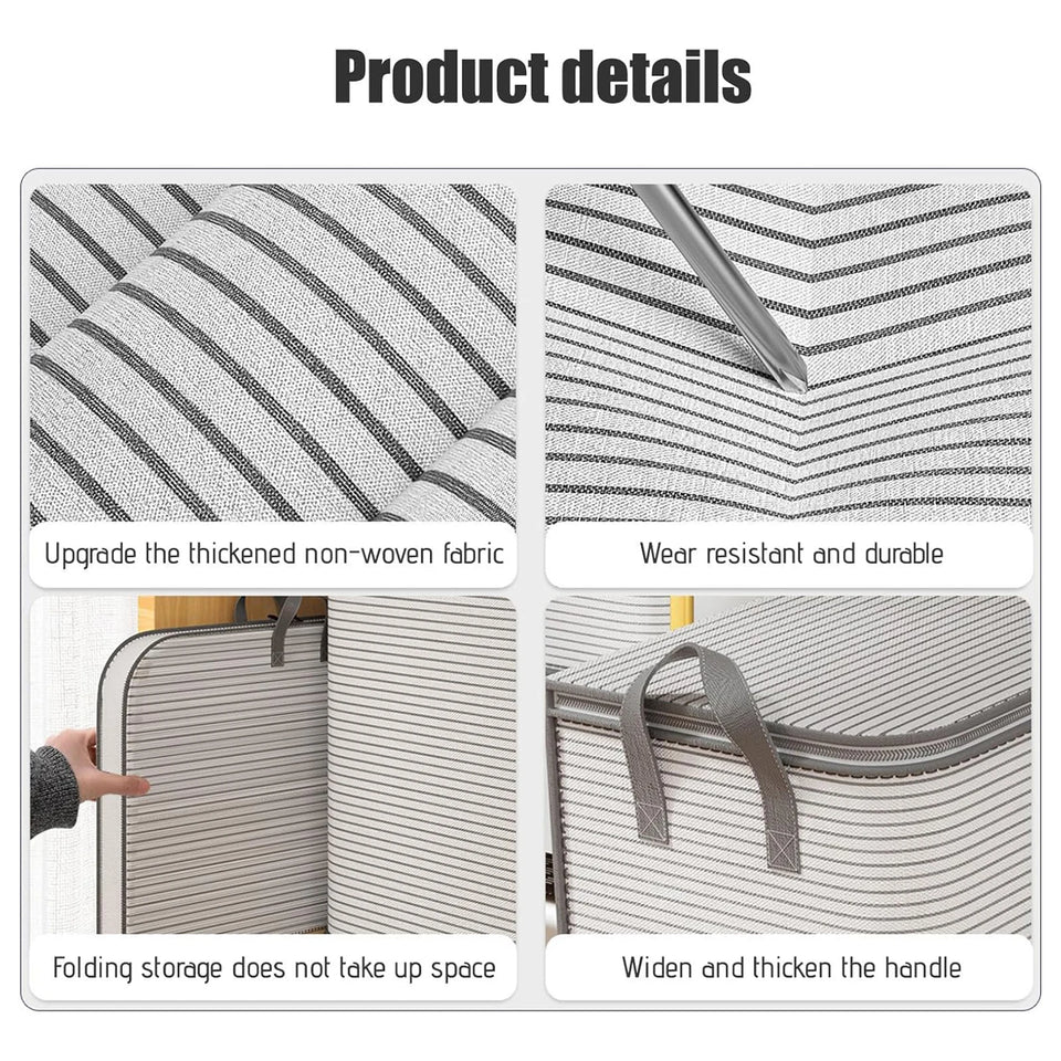 Quilts Storage Bags with Lids and Reinforced Handle Bags