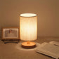 Wooden Desk Lamp Bedside Night Light with Cylinder Lamp