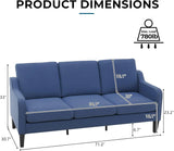 VINGLI Small Couch Sofa 71" Comfy Couches