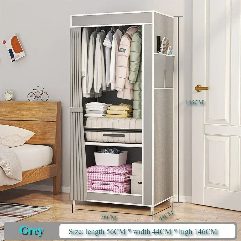 Household Multi-Layer Fabric Wardrobe