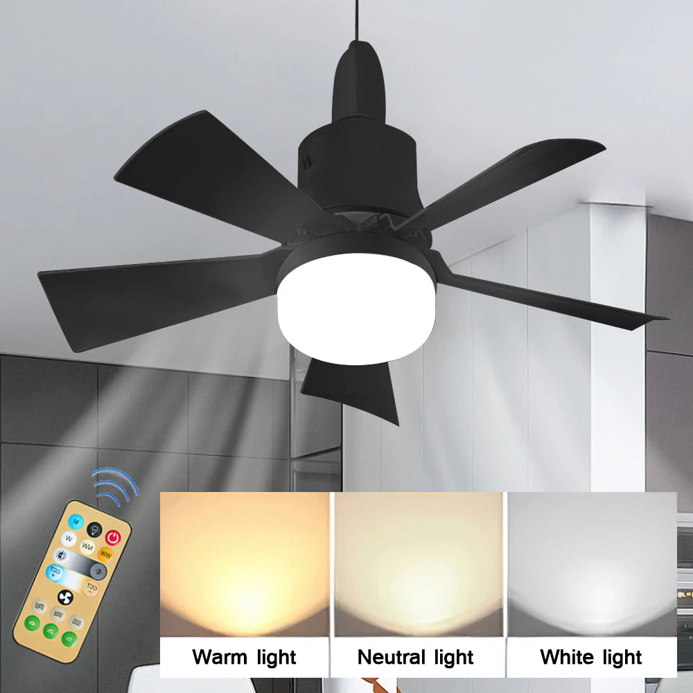 LED Ceiling Fan with Lamp and Remote Control