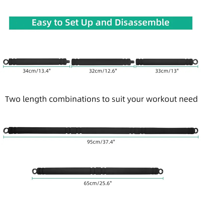 Multi-Functional Portable Weighted Exercise Pilates Bar