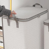 Quilts Storage Bags with Lids and Reinforced Handle Bags