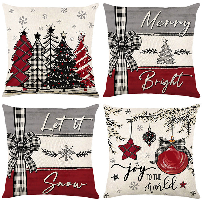 Christmas Cushion Cover Pillowcase,