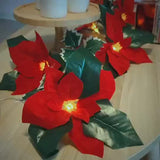 LED First-Grade Christmas Lights featuring red flowers and red fruits,
