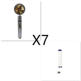 360° Rotating Water-Saving Shower Head with Built-in Fan