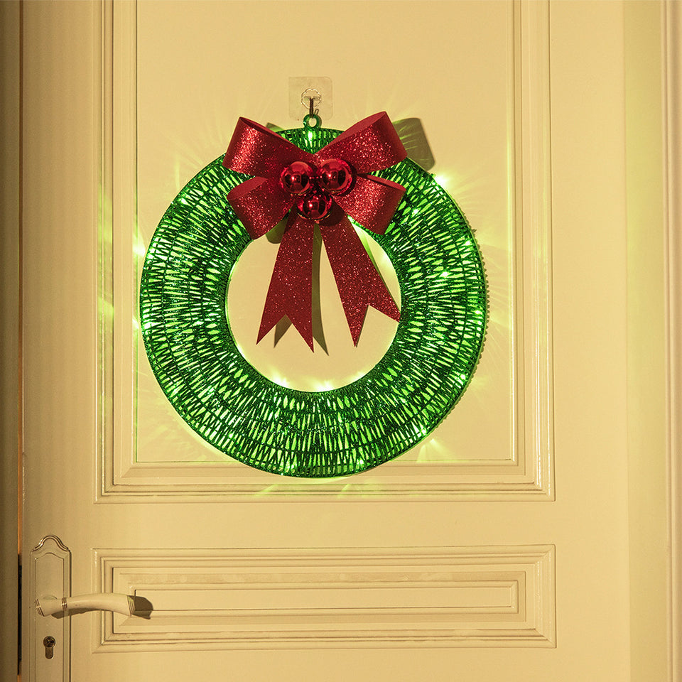 50CM Luminous LED Christmas Garland Wreath