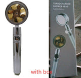 360° Rotating Water-Saving Shower Head with Built-in Fan