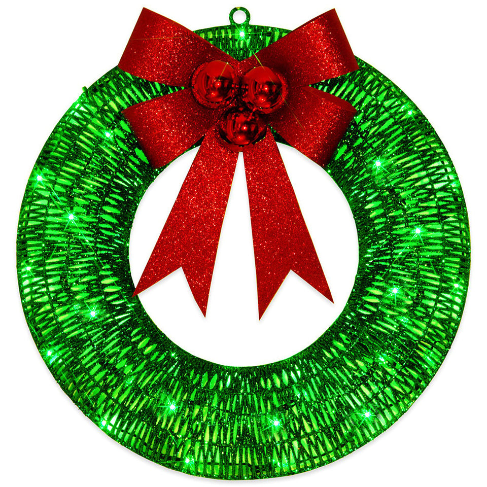 50CM Luminous LED Christmas Garland Wreath
