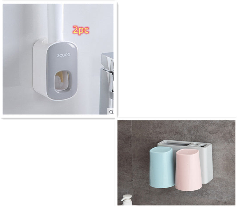 Wall-Mounted Automatic Toothpaste Dispenser Set,